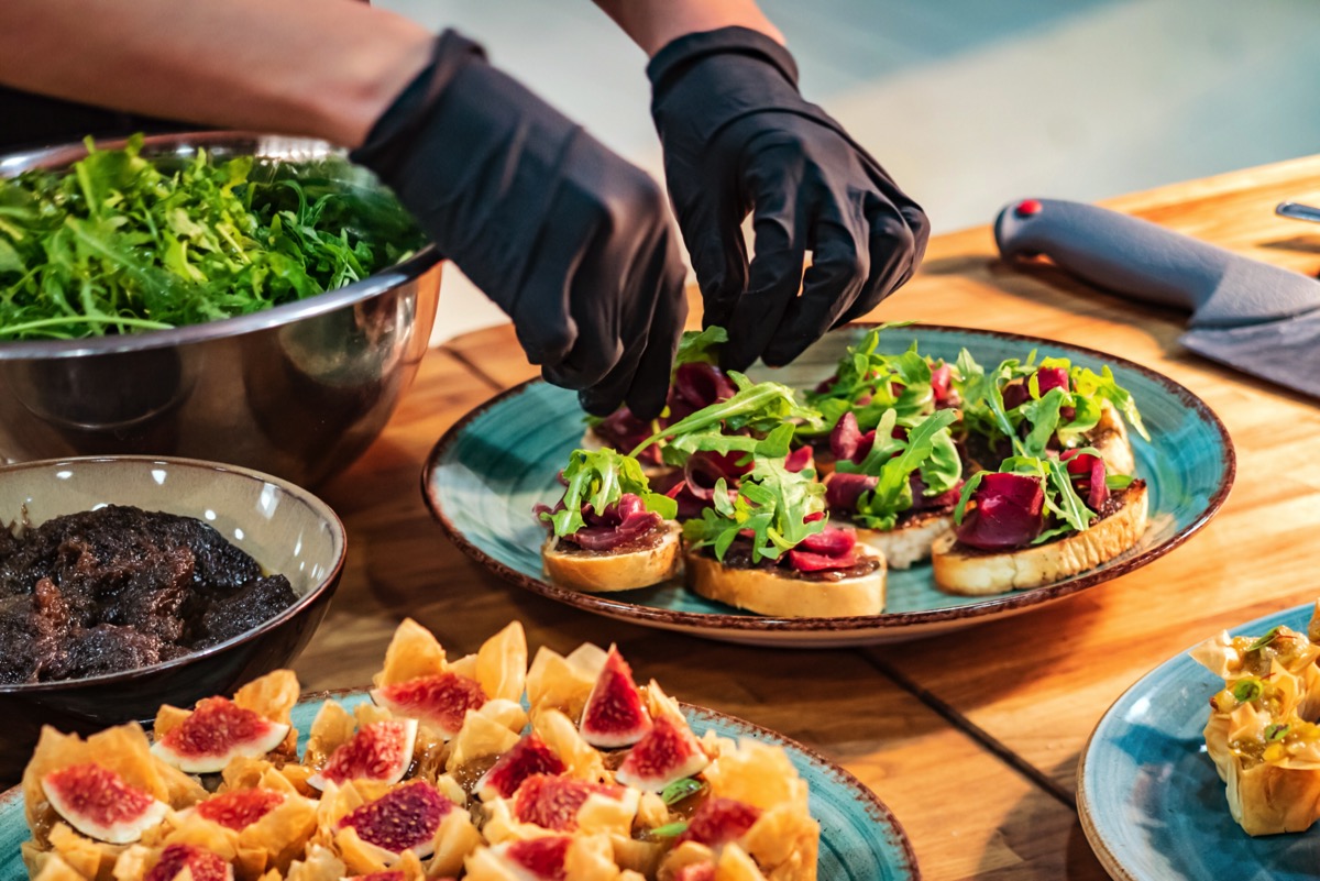 catering food in the restaurant
